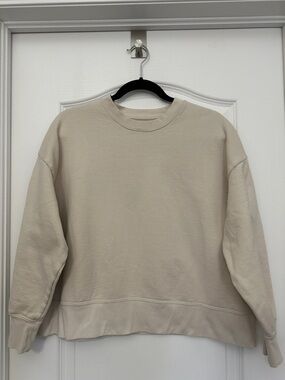 ONE/SIZE Oversized Crewneck Sweatshirt in Light Beige